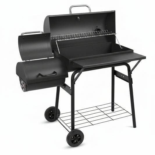 Charcoal Grill Offset Smoker 535 Sq.In.With Front Table for Outdoor BBQ | BBQ Grill for Outdoor Cooking Perfect for Backyard,Patio,Camping,Picnics and Outdoor Barbecue Parties by